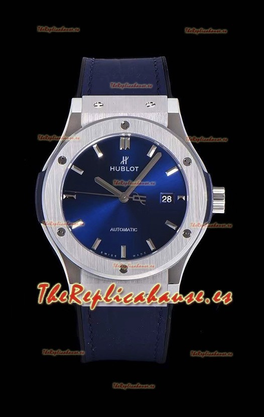 Hublot Classic Fusion Reloj Réplica Suizo a espejo 1:1 Caja de Acero 904L Dial Azul