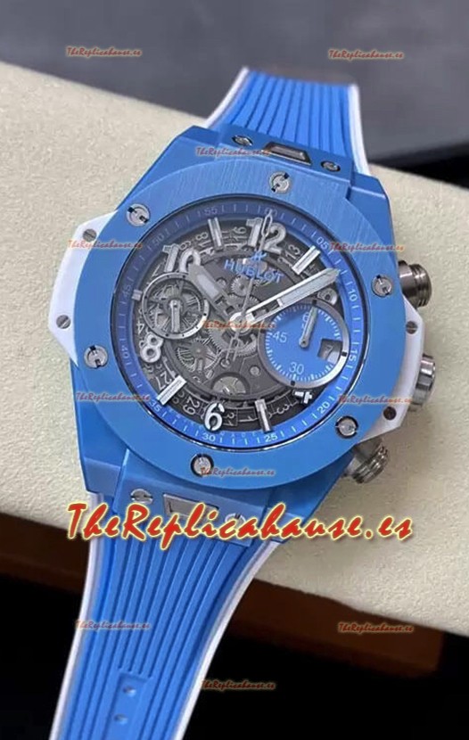 Hublot Big Bang Unico Azul PVD Reloj Réplica Suizo Edición Espejo 1:1