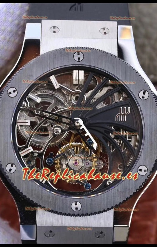 Hublot Classic Fusion Tourbillon Reloj Réplica Suizo a Espejo 1:1 - Caja de Acero 45MM