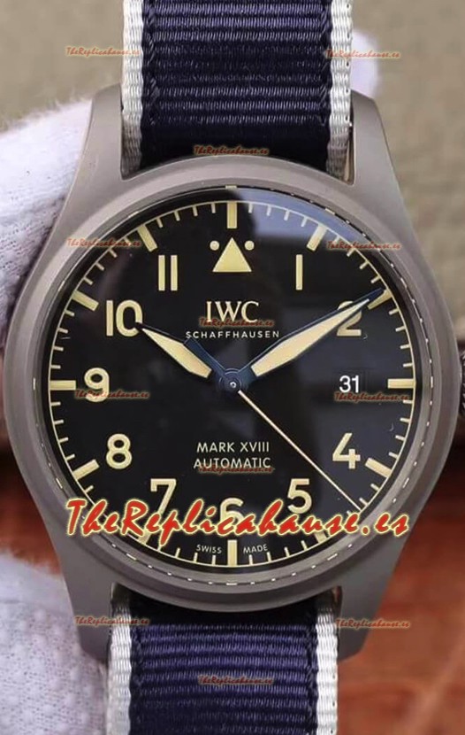 IWC Pilot's MARK XVIII Heritage Reloj Suizo 1:1 Caja Titanio Correa NATO
