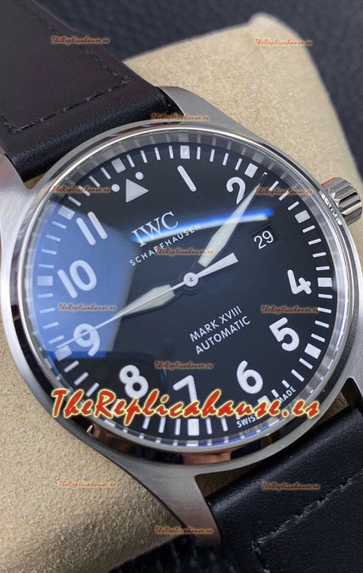IWC Pilot Mark XVIII IW327001 Reloj Réplica Suizo a Espejo 1:1 en Dial Negro