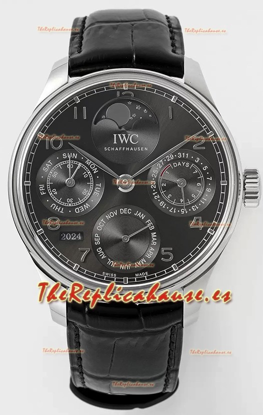 IWC Portuguese Calendario Perpetuo Reloj Suizo Acero 904L REF. IW503301