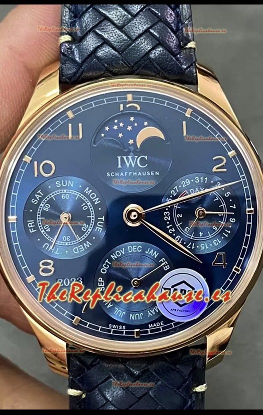IWC Portuguese Calendario Perpetuo Reloj Suizo Oro Rosado REF. IW503312