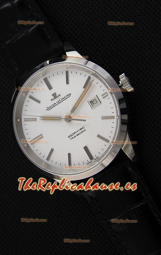 Jaeger LeCoultre Geophysic True Second Reloj Caja de Acero Dial Blanco
