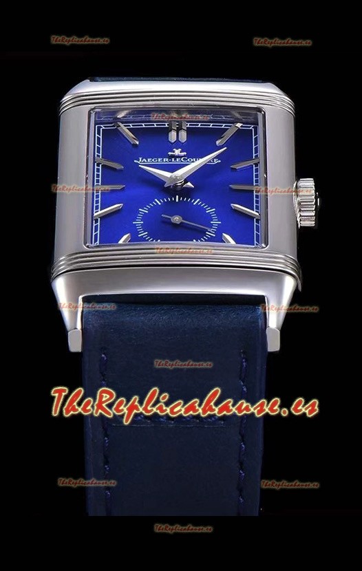 Jaeger LeCoultre Reverso Reloj Réplica Suizo Caja de Acero - Dial Azul 