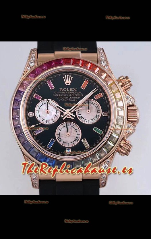 Rolex Cosmograph Daytona 116598 Oro Rosado a Espejo 1:1 Movimiento Original Cal.4130 - Reloj en Acero 904L