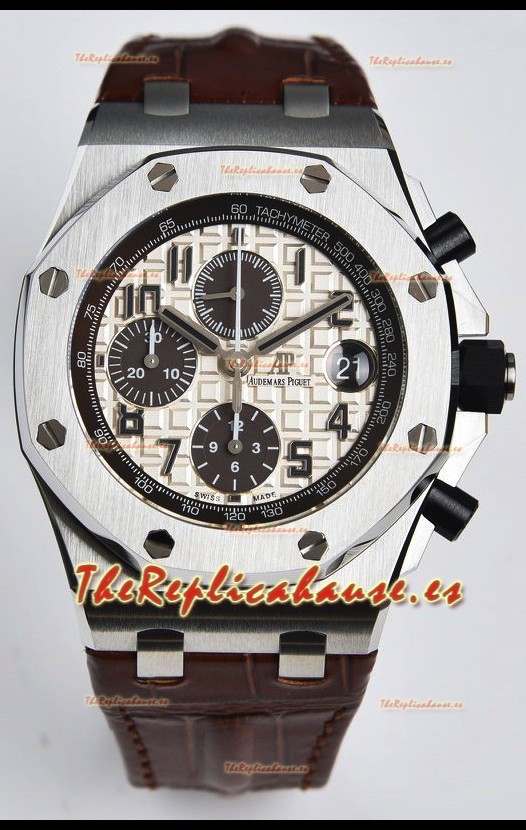 Audemars Piguet Royal Oak Offshore Dial Blanco Reloj Réplica Cronógrafo a Espejo 1:1 - Acero 904L