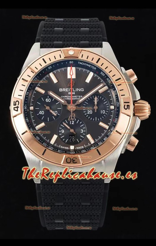Breitling Chronomat B01 42 Edición Suiza Caja Acero 904L Dial Marrón Reloj Réplica a Espejo 1:1