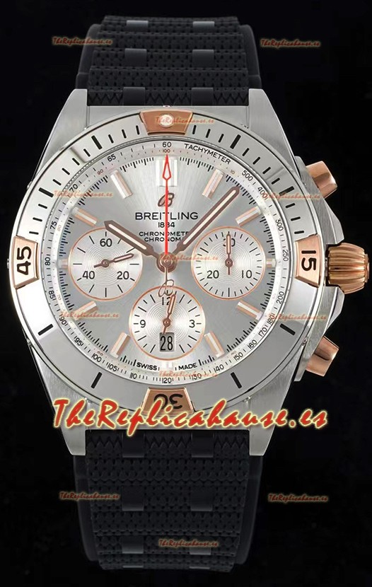 Breitling Chronomat B01 42 Edición Suiza Caja Acero 904L Dial Plateado Reloj Réplica a Espejo 1:1
