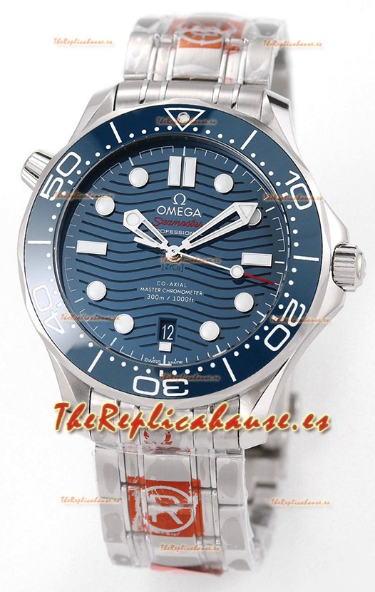 Omega Seamaster 300M Master Chronometer Suizo Azul Acero 904L Reloj Réplica a Espejo 1:1