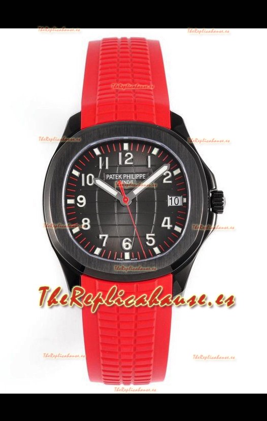 Patek Philippe Aquanaut 5167 Black Venom Edition Reloj Réplica a Espejo 1:1 - Correa Roja