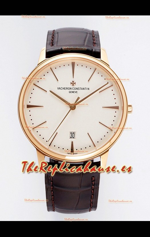 Vacheron Constantin Patrimony Oro Rosado Reloj Réplica Suizo a Espejo 1:1 40MM Acero 904L