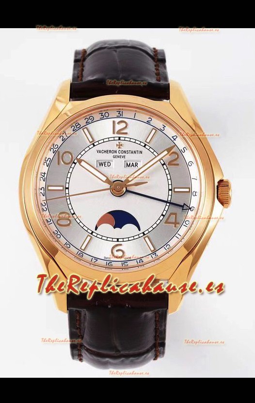 Vacheron Constantin Edición Fiftysix Reloj Oro Rosado Acero 904L Réplica a Espejo 1:1 Dial Acero