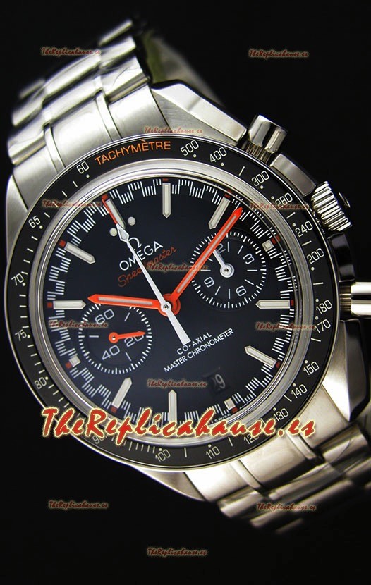 Omega Speedmaster Racing Co-Axial Master Reloj Réplica Suizo Cronógrafo en Dial Negro