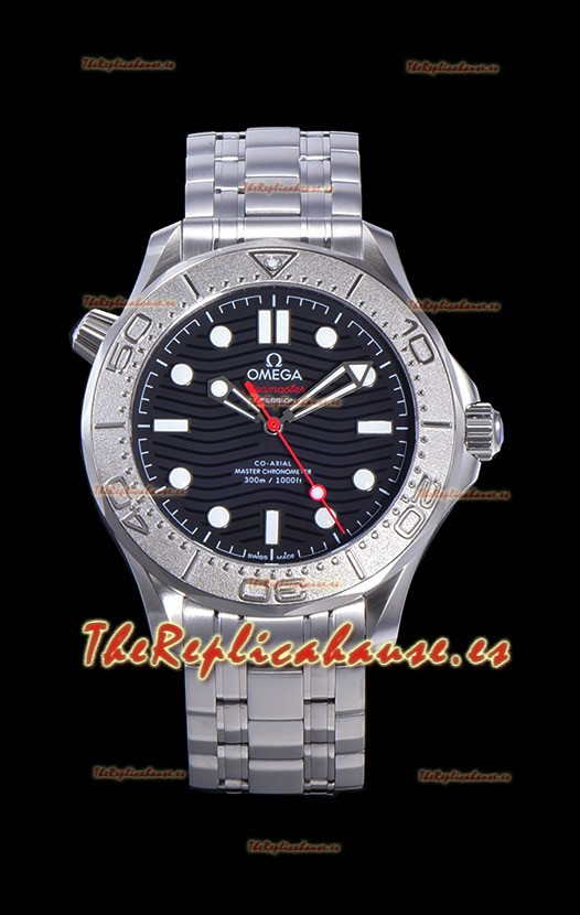 Omega Seamaster Diver Edición Nekton 300M Reloj Réplica a Espejo 1:1 en Dial Negro