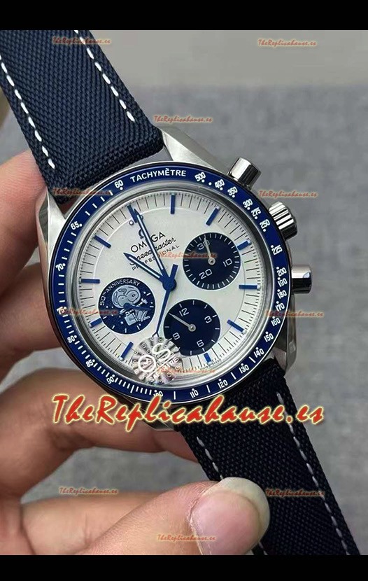 Omega Speedmaster Professional Silver Snoopy 50 Aniversario Edición Limitada Reloj Réplica Suizo