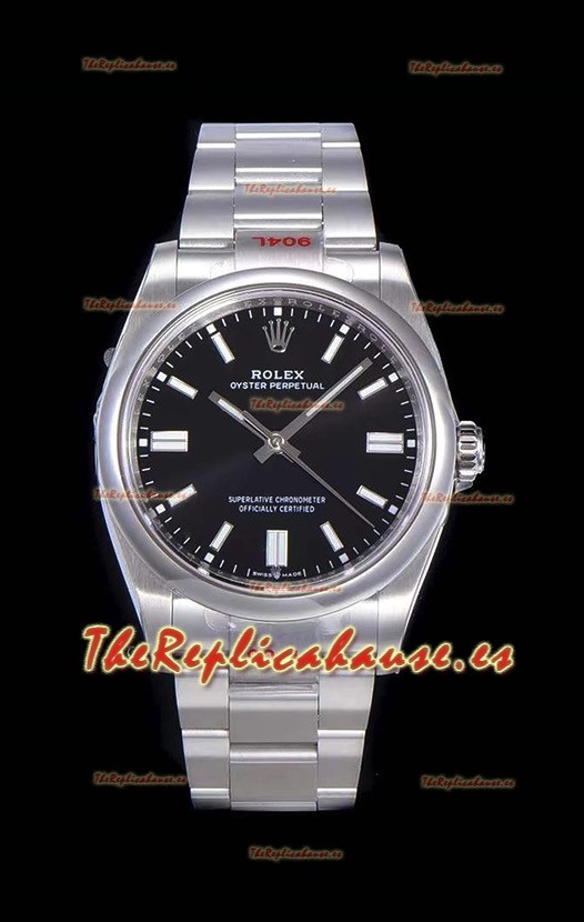 Rolex Oyster Perpetual REF#124300 41MM Movimiento Cal.3230 Réplica Suizo Dial en Negro Acero 904L Reloj Réplica a Espejo 1:1