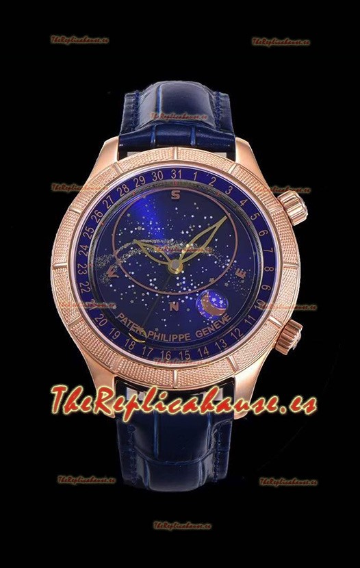 Patek Philippe 6102R Grand Compilations Reloj Réplica Suizo a Cuerda Manual - Bisel Resistente Dial Azul