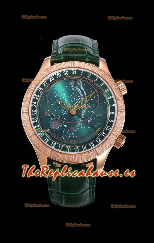 Patek Philippe 6102R Grand Compilations Reloj Réplica Suizo a Cuerda Manual - Bisel Resistente Green Dial
