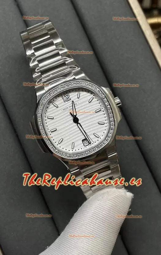 Patek Philippe Nautilus 7118/1A Dial Blanco Reloj Réplica Suizo a Espejo 1:1 Acero 904L