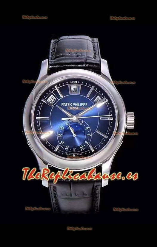 Patek Philippe Complications MoonPhase 5205-001 Reloj Réplica Suizo a Espejo 1:1 Dial Azul