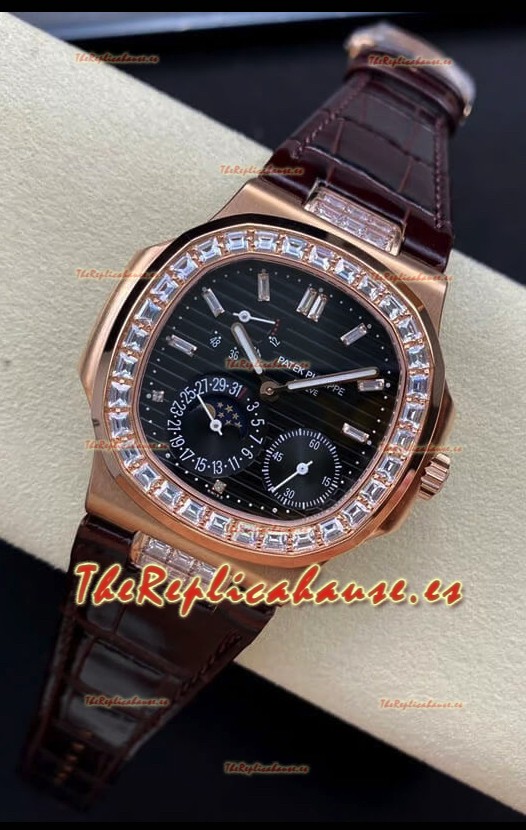 Patek Philippe Nautilus 5712R Reloj Réplica Suizo en Calidad 1:1 en Dial Negro