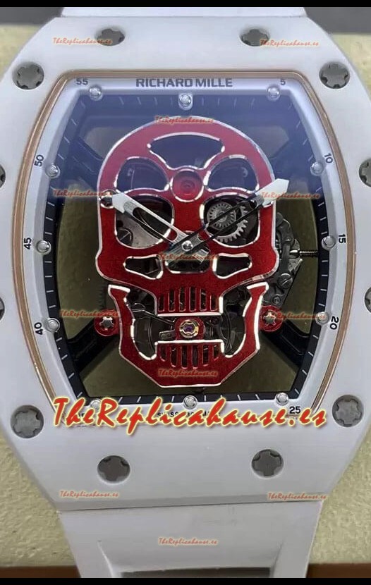 Richard Mille RM052-01 Reloj Edición Skull Genuino Tourbillon en Caja de Cerámica