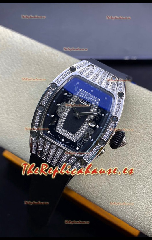 Richard Mille RM-07-02 Diamantes Acero Inoxidable Señoras Reloj Réplica a Espejo 1:1