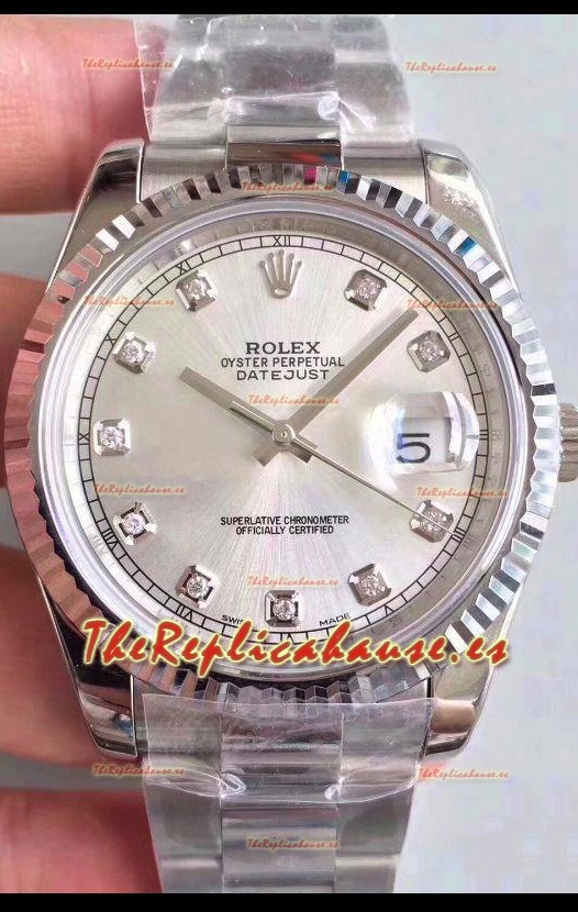 Rolex Datejust 41MM Movimiento Cal.3135 Reloj Réplica Suiza en Acero 904L / Dial Acero