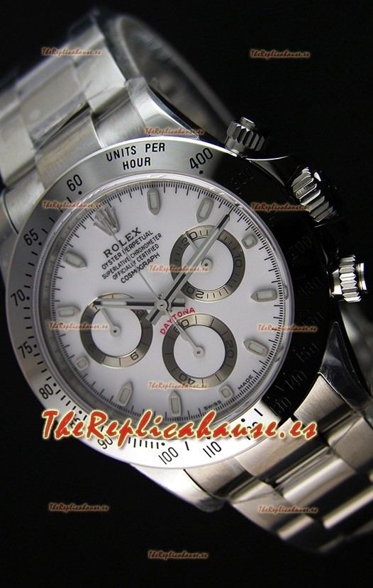 Rolex Cosmograph Daytona 116520 Movimiento Original Cal.4130 Dial Blanco - Último Reloj de Acero 904L