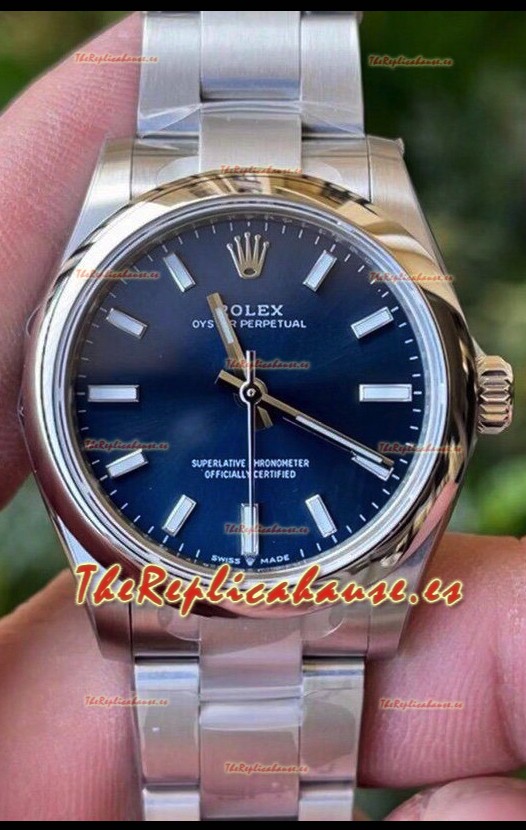 Rolex Oyster Perpetual REF#277200 31MM Movimiento y Réplica Suizo Dial Azul Acero 904L Reloj Réplica Espejo 1:1
