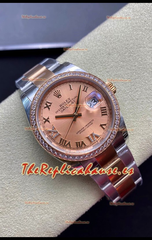 Rolex Datejust 126281RBR-0016 36MM Reloj Réplica Suizo a Espejo 1:1 en 904L Dial Champange