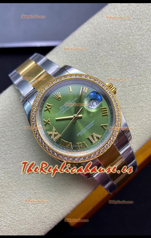 Rolex Datejust 126283RBR-0012 36MM Reloj Réplica Suizo a Espejo 1:1 en Dial Verde 904L