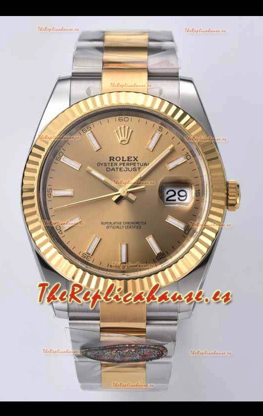 Rolex Datejust Movimiento Cal.3235 126333 Réplica Espejo 1:1 Acero 904L 41MM - Dial Oro