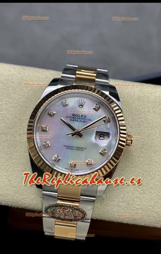 Rolex Datejust 126331 41MM Suizo ETA 3235 Reloj Réplica Espejo 1:1 en Oro Rosado Acero 904L