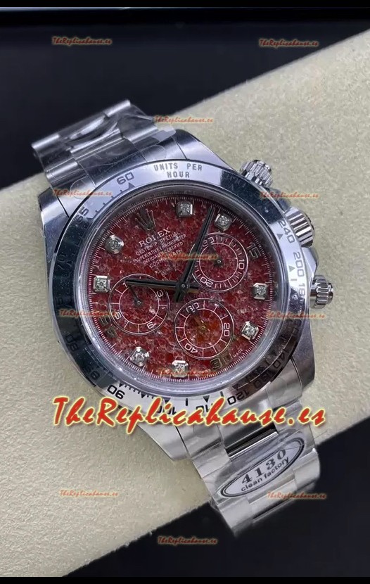 Rolex Cosmograph Daytona Grossular Rubellite Dial Original Movimiento Cal.4130 - Reloj Acero 904L