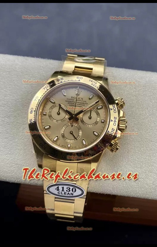 Rolex Cosmograph Daytona 116508 Oro Amarillo Movimiento Original Cal.4130 - Reloj Acero 904L Mejorado Ultimate