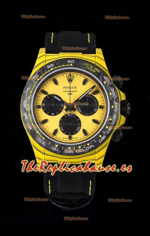 Rolex Cosmograph Daytona Edición DiW BUMBLEBEE Reloj Fibra de Carbono - Movimiento Cal.4130