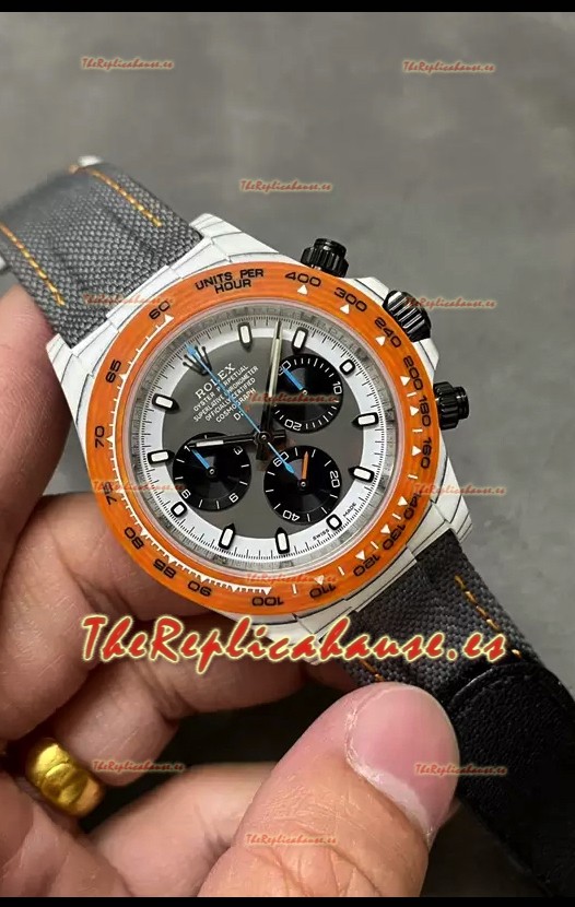 Rolex Cosmograph Daytona Edición DiW OCELLARIS Reloj Fibra de Carbono Blanco - Movimiento Cal.4130