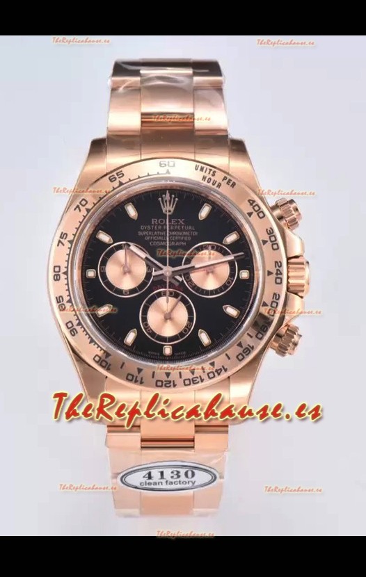Rolex Cosmograph Daytona M116505-0008 Oro Rosado Movimiento Original Cal.4130 - Reloj Acero 904L