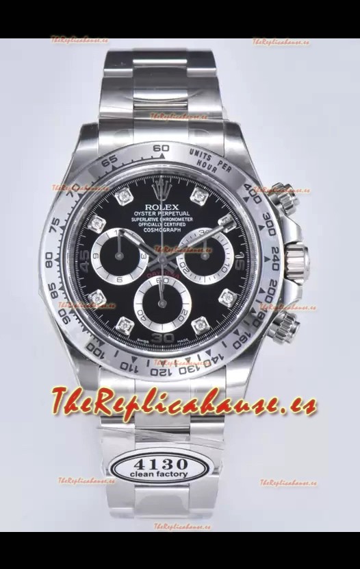 Rolex Cosmograph Daytona M116509-0055 Movimiento Original Cal.4130 - Reloj Acero 904L Dial Negro