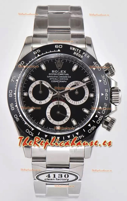 Rolex Cosmograph Daytona M116500LN Movimiento Original Cal.4130 - Reloj Acero 904L Dial Negro