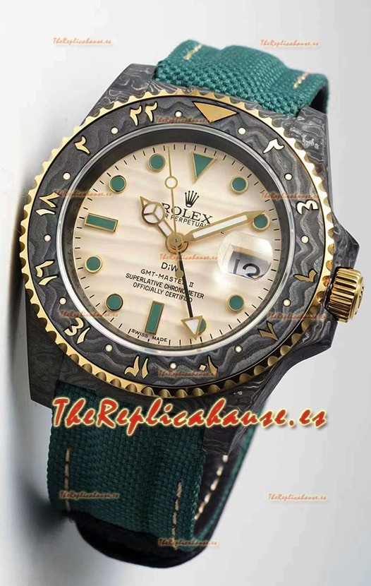 Rolex GMT Masters II DiW Arábigos Reloj Réplica Suizo a Espejo 1:1 Dos Tonos