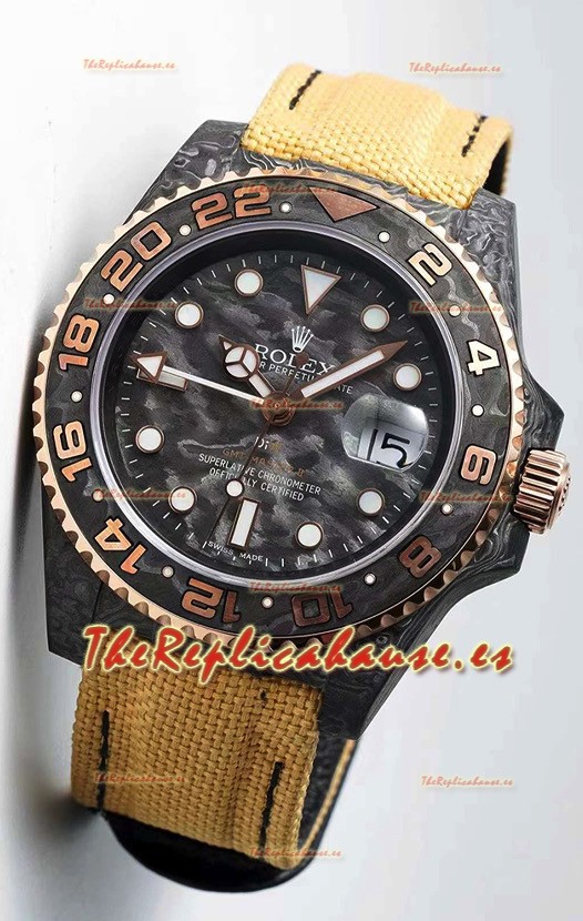 Rolex GMT Masters II DiW Reloj Réplica Suizo a Espejo 1:1 Oro Rosado
