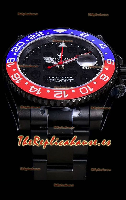 Rolex GMT Suizo "Titan Revenge" Naranja y Azul Reloj Réplica Suizo Movimiento ETA 3186