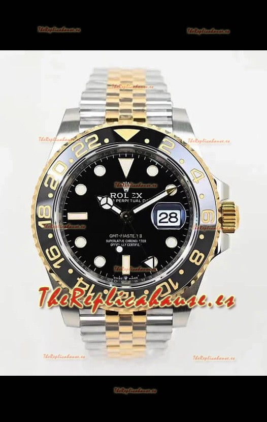 Rolex GMT Masters II M126713GRNR Movimiento Cal.3285 Réplica Suiza - Reloj Ultimate Acero 904L