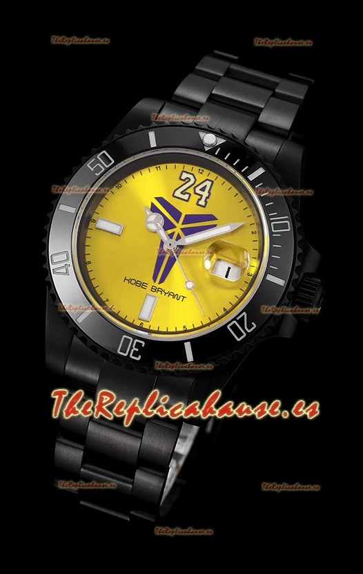 Rolex Submariner Suizo Edición Kobe Bryant Reloj Réplica Suizo Caja en Revestimiento PVD