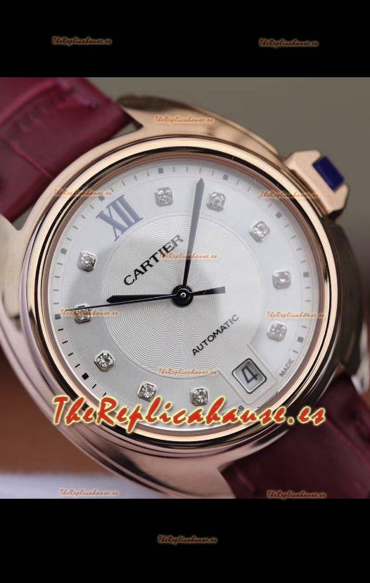 Cle De Cartier Automatic Swiss Replica Watch in Oro Rosado Casing - 35MM