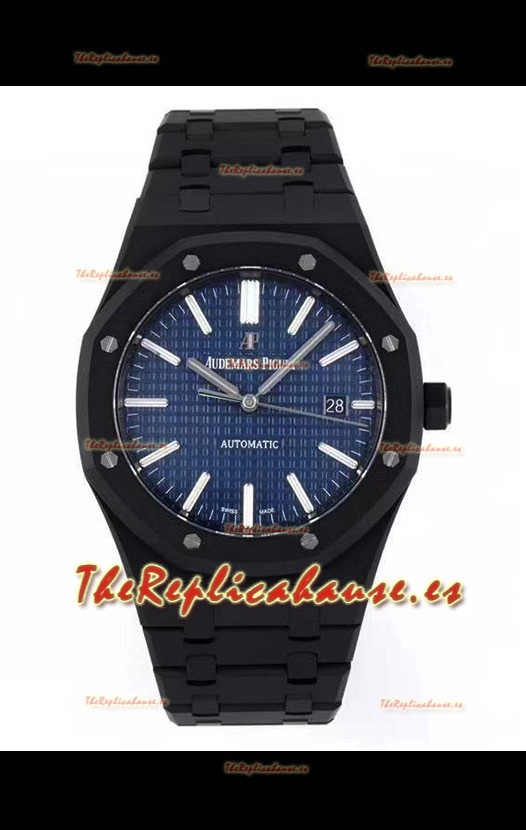 Audemars Piguet Royal Oak PVD Reloj Réplica Suizo con Revestimienvo PVD Movimiento 3120 - Dial Azul