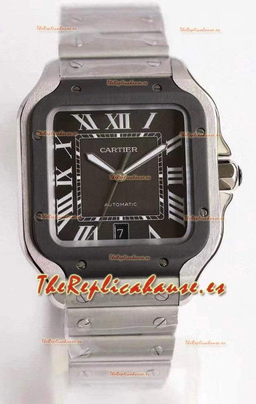 Cartier Santos De Cartier XL Reloj Répliza Suizo 1:1 Bisel DLC 40MM